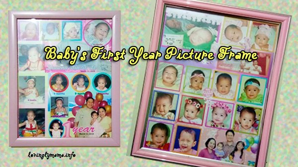 baby's first year picture frame- bedroom wall decor