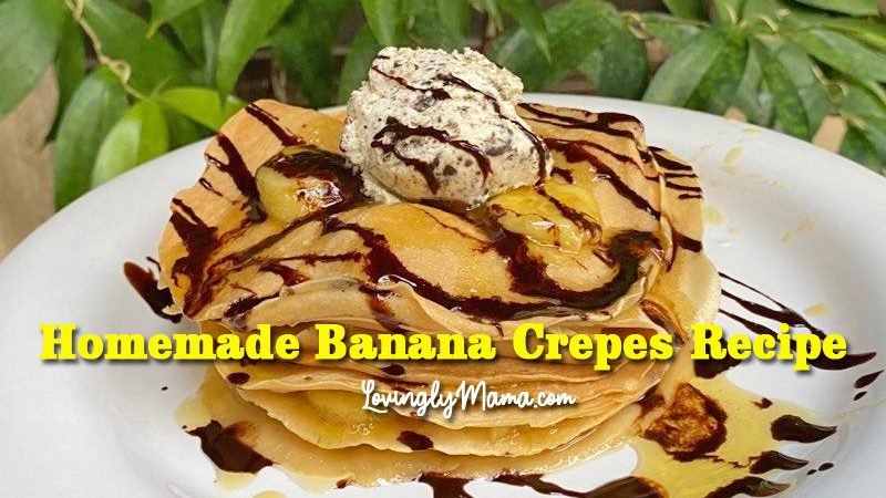 banana crepes recipe - homecooking - from my kitchen - mommy blogger - desert - snacks - cookies and cream ice cream