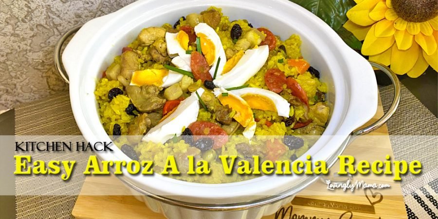 easy arroz a la valenciana recipe - Pinoy dish - rice dish - health benefits of turmeric - homemade salted eggs - kitchen hack - personalized wooden chopping boards