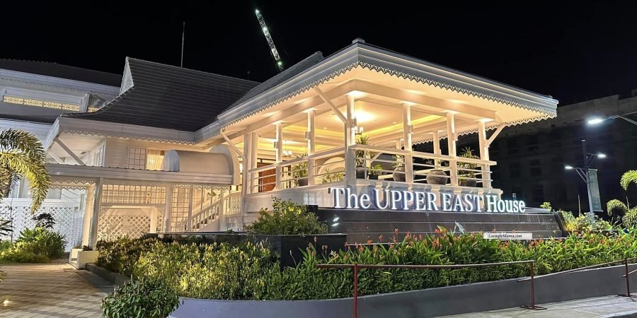 The Upper East House - Megaworld Corporation - Bacolod real estate - township information center - White Mansion - White house at night