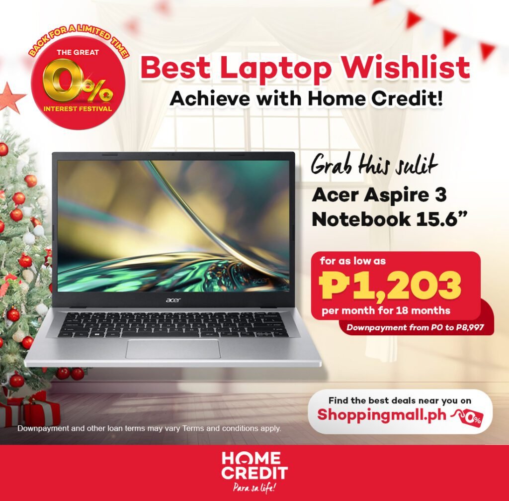 best laptop deals, Christmas shopping, Christmas gift ideas, online learning, gadgets, laptops, Home Credit Philippines, Philippines, money, 13th month pay, Christmas bonus, Bacolod blogger