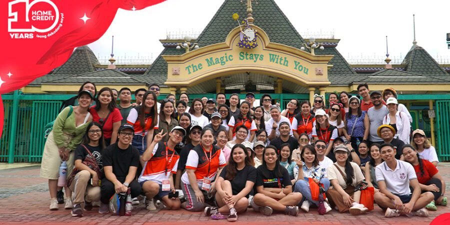 Home Credit Philippines employees at Enchanted Kingdom for 10th Anniversary - magical getaway