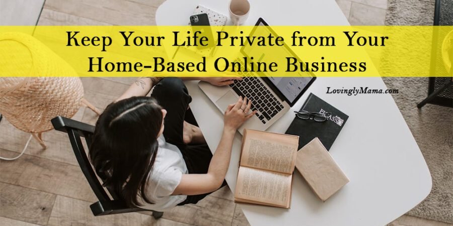 tips to keep your home online business safe - home-based business - WAHM -woman working on laptop cover