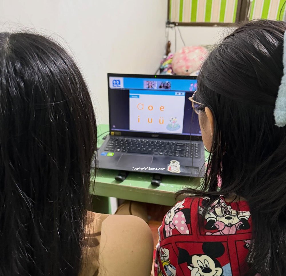 The girls shared a laptop because two gadgets in a room will have a feedback. This way, they could converse with the teacher more effortlessly.