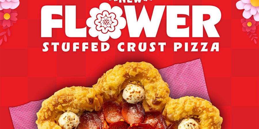 Pizza Hut flower stuffed crust pizza